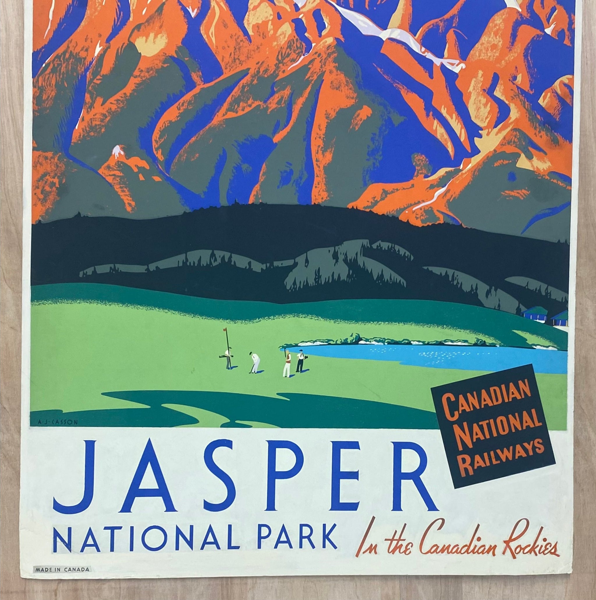 c.1930s Jasper National Park Canadian National Railways Poster