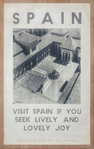 c.1949 Granada Visit Spain If You Seek Lively And Lovely Joy Kindel