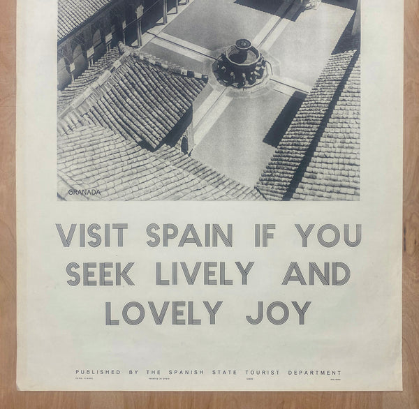 c.1949 Granada Visit Spain If You Seek Lively And Lovely Joy Kindel