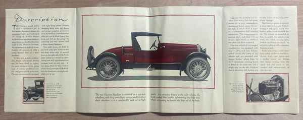 1922 Paige 6-66 Daytona Model Roadster Brochure Paige-Detroit Motor Car Company
