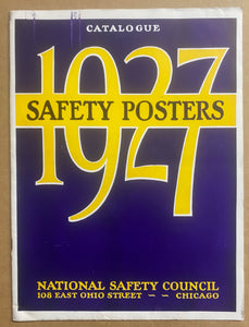 1927 National Safety Council Catalog of Safety Posters Vintage Original