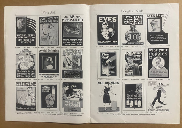 1927 National Safety Council Catalog of Safety Posters Vintage Original