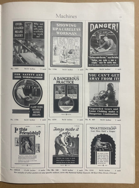 1927 National Safety Council Catalog of Safety Posters Vintage Original