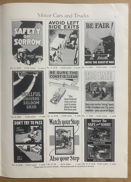 1927 National Safety Council Catalog of Safety Posters Vintage Original