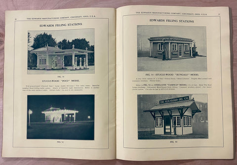 c.1920 Edwards Mfg Co. Gas Service Station Buildings Architectural Catalog