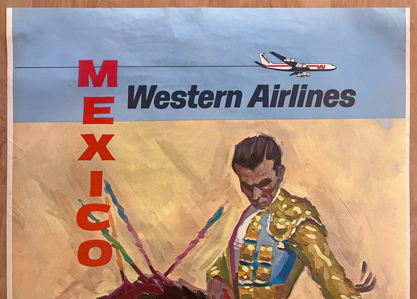 c.1972 Mexico City Western Airlines Jose Maria Tuser Vázquez Matador