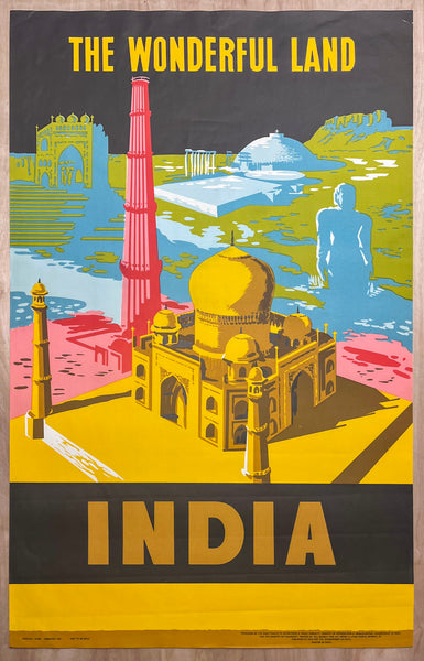 1957 INDIA The Wonderful Land Vintage Travel