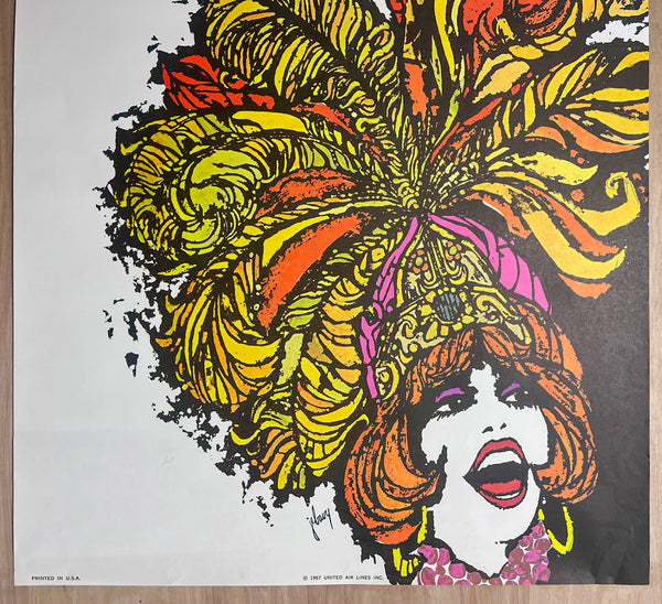 1967 Las Vegas United Air Lines by James Jebavy Showgirl