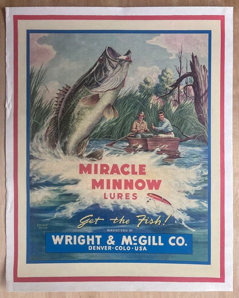 1950 Miracle Minnow Lures Get the Fish! Wright & McGill Lyndle Dunn