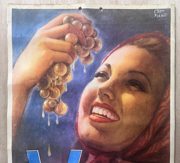 c.1940s Vini Vaselli Orvieto by Carlo Bompiani Italian Wine Italy