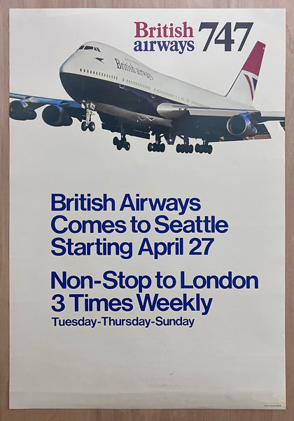1980 British Airways Seattle to London Non-Stop 747 Service Launch