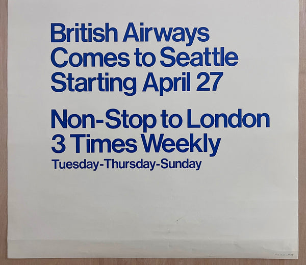 1980 British Airways Seattle to London Non-Stop 747 Service Launch