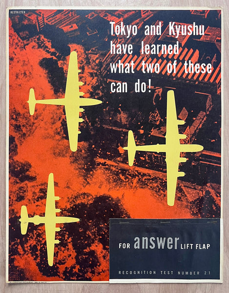 1943 U.S. Navy Recognition Test Poster Group Irving Miller Modernism WWII
