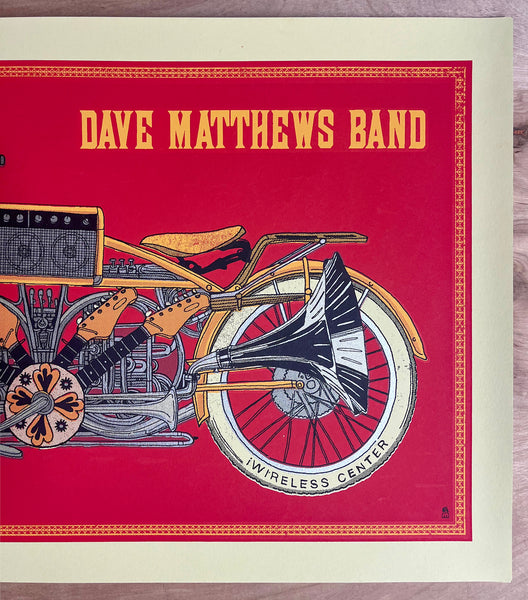 2016 Dave Matthews Band iWireless Center Moline Illinois Screenprint #307/525
