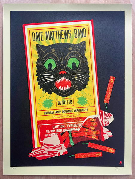 2018 Dave Matthews Band Milwaukee Wisconsin 07/01/2018 Signed Numbered #54/900
