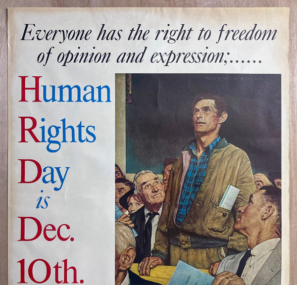 1958 United Nations Human Rights Day Norman Rockwell Freedom of Speech