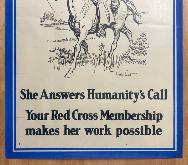 1918 The Public Health Nurse She Answers Humanities Call Gordon Grant Red Cross