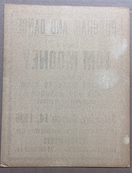 1936 Imprisoned Labor Leader Tom Mooney Benefit Window Card San Francisco
