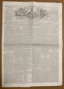 1862 The Liberator Anti-Slavery Newspaper with Lincoln’s Emancipation Proclamation