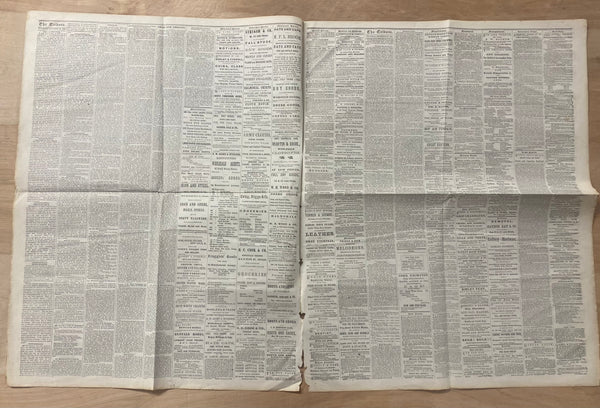 1862 Chicago Tribune Newspaper Abraham Lincoln Emancipation Proclamation