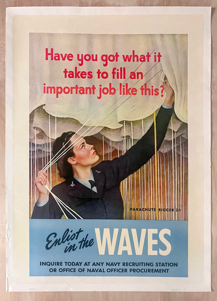 1944 Have You Got What It Takes Enlist In The WAVES John Falter WWII