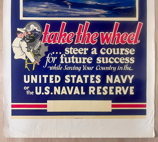 1941 Take The Wheel Steer A Course For Future Success US Navy Matt Murphey