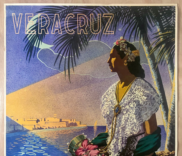 c.1948 Veracruz Mexico J. Bueno Diaz Mexican Travel