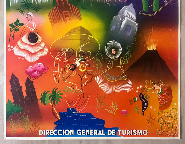 c.1950 Mexico Cultural Icons Mexican Travel Mid-Century