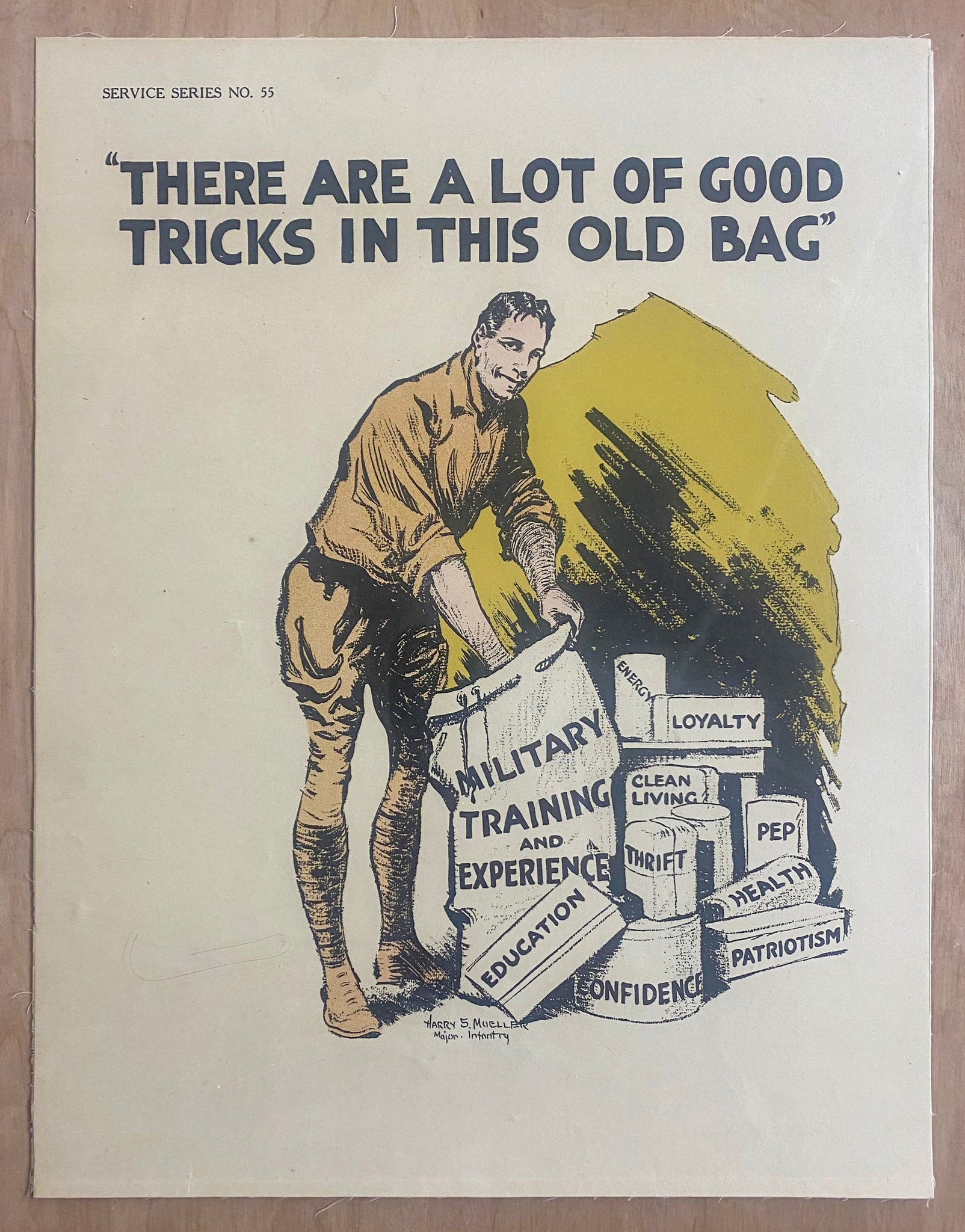 c.1920 There Are A Lot Of Good Tricks In This Old Bag Service Series 55 Harry S. Mueller