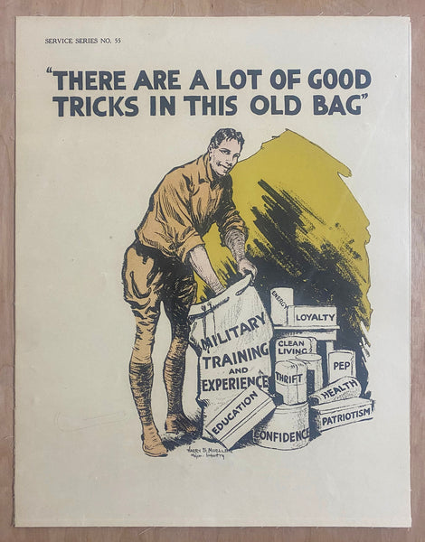c.1920 There Are A Lot Of Good Tricks In This Old Bag Service Series 55 Harry S. Mueller