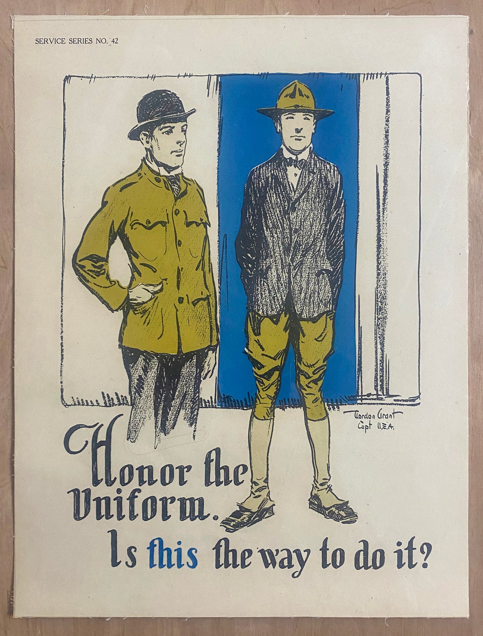 c.1920 Honor the Uniform. Is this the way to do it? Service Series 42 Gordon Grant