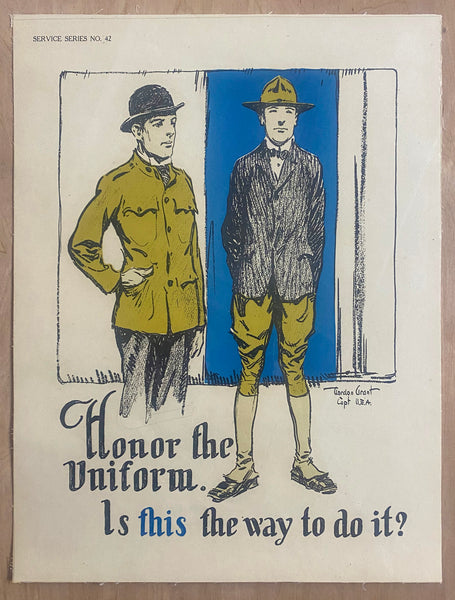 c.1920 Honor the Uniform. Is this the way to do it? Service Series 42 Gordon Grant