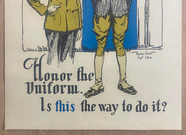 c.1920 Honor the Uniform. Is this the way to do it? Service Series 42 Gordon Grant