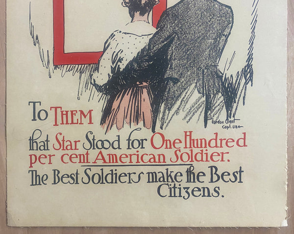 c.1920 To Them that Star Stood for One Hundred per cent American Soldier Service Series 40 Gordon Grant