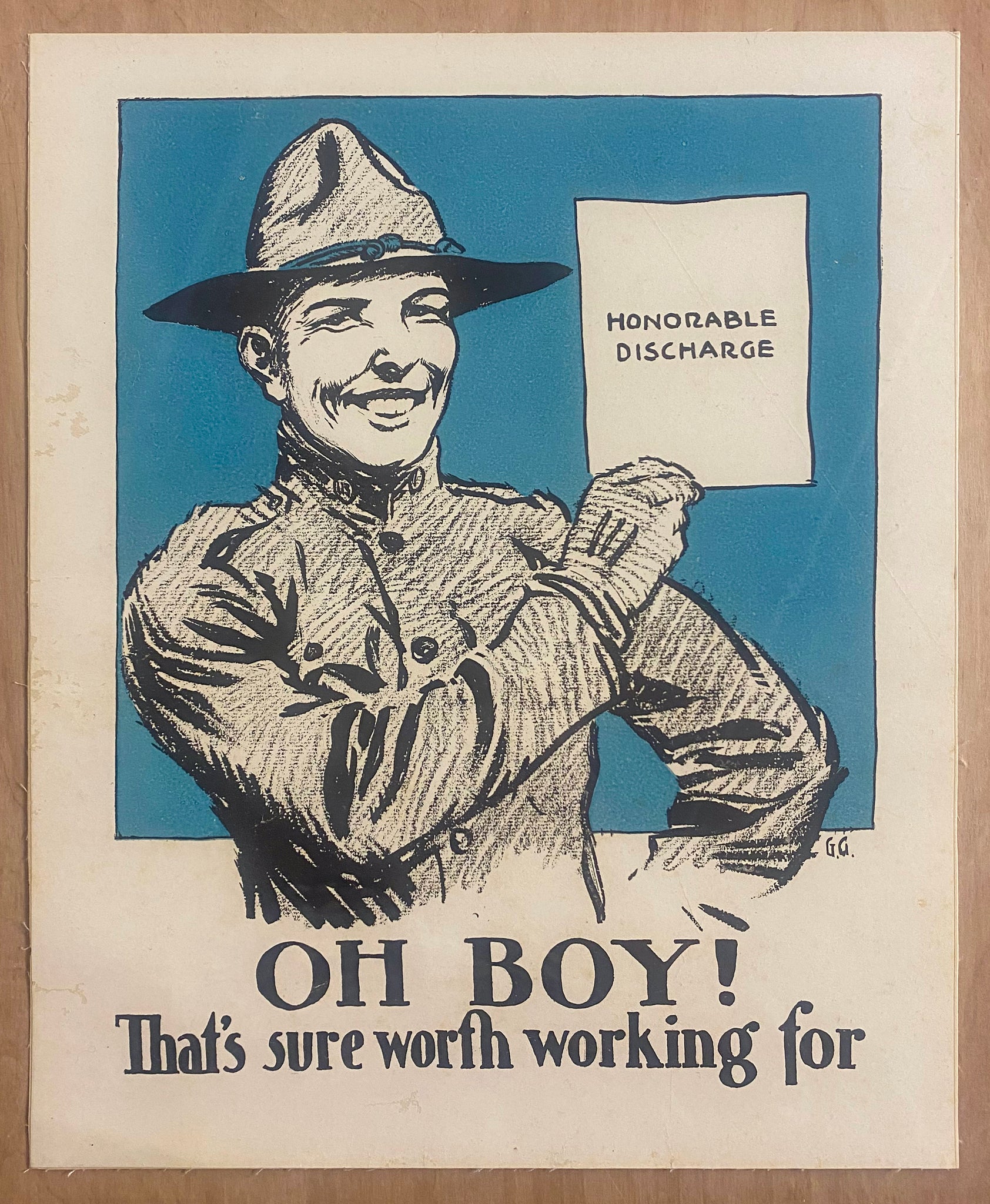 c.1920 OH BOY! That's sure worth working for World War 1 Gordon Grant