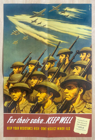 1943 For Their Sake Keep Well Abbott Laboratories Georges Schreiber WWII