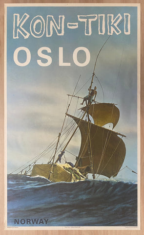 1972 Kon-Tiki Oslo Norway Travel Norwegian State Railways Thor Heyerdahl