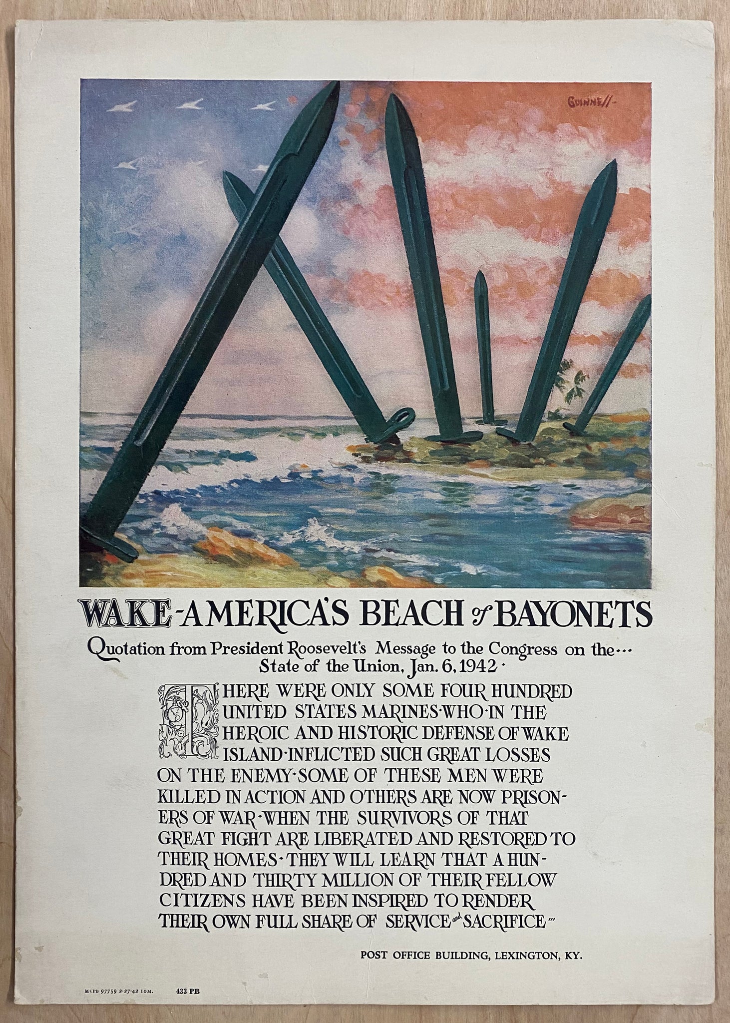 1942 Wake Island America’s Beach of Bayonets Vic Guinnell WWII Marine Corps