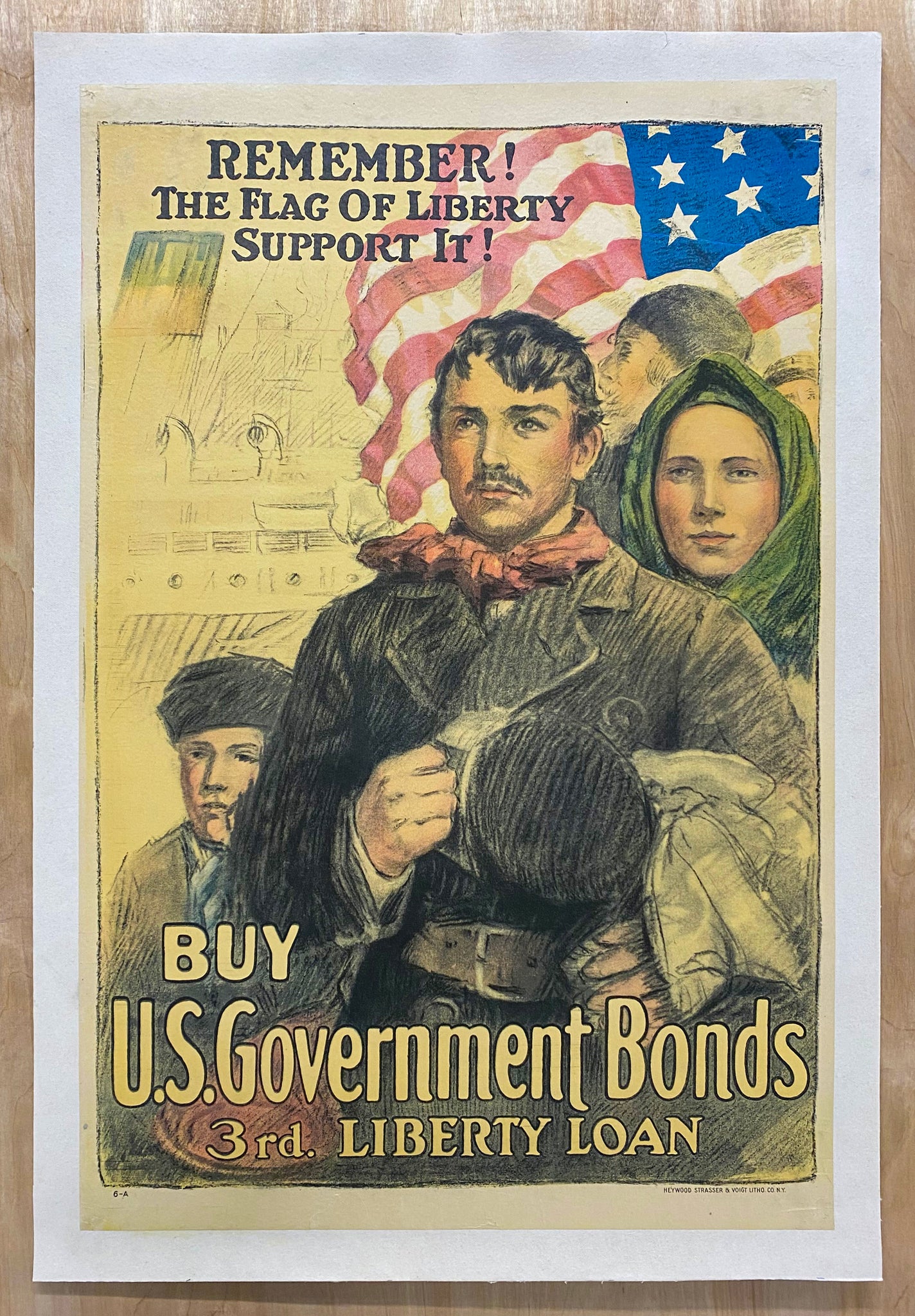 1918 Remember! The Flag of Liberty Support It! 3rd Liberty Loan WWI