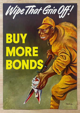 1943 Wipe That Grin Off Buy More Bonds William Gropper Abbott Laboratories WWII