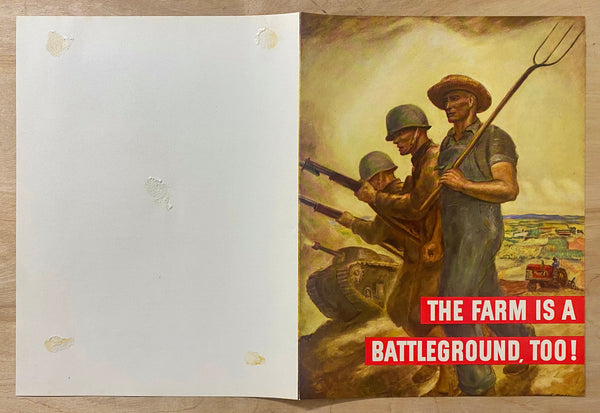 1943 The Farm Is A Battlefield, Too! John Steuart Curry Abbott Laboratories WWII