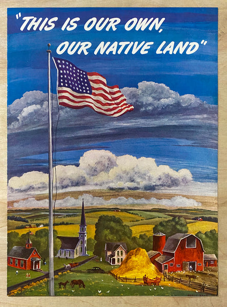 1943 This Is Our Own, Our Native Land Abbott Laboratories Adolph Dehn WWII