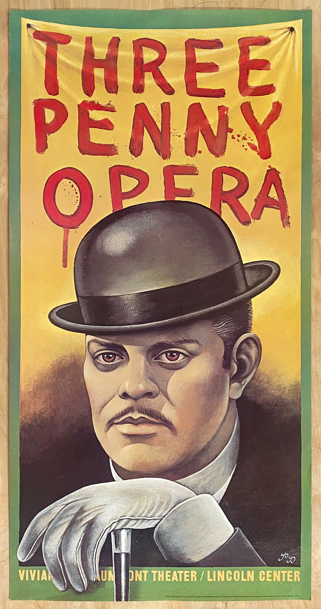 1976 Three Penny Opera Broadway Musical Paul Davis Threepenny