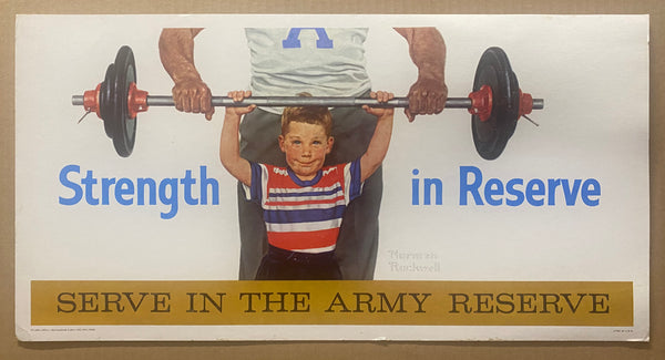 c.1960 Strength In Reserve Serve is US Army Reserve by Norman Rockwell