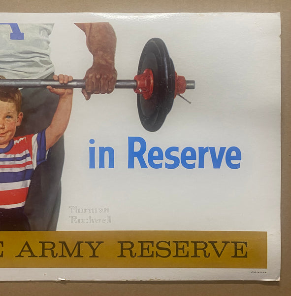 c.1960 Strength In Reserve Serve is US Army Reserve by Norman Rockwell