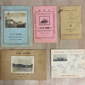 1932-1937 USS Guam P-3 US Navy Yangtze River Patrol Gunboat Menu Lot China