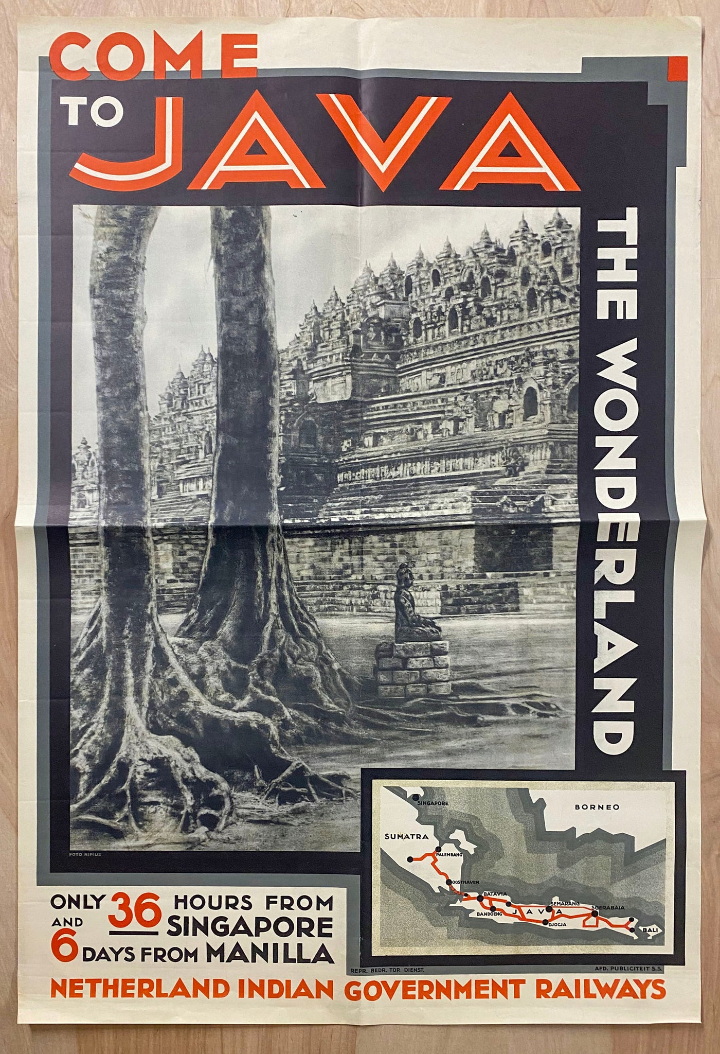 1924 Come To Java The Wonderland Netherland Indian Government Railway