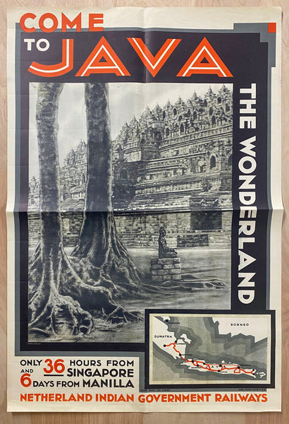 1924 Come To Java The Wonderland Netherland Indian Government Railway