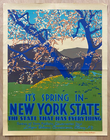 c.1935 It’s Spring In New York State WPA Manuel DeColas