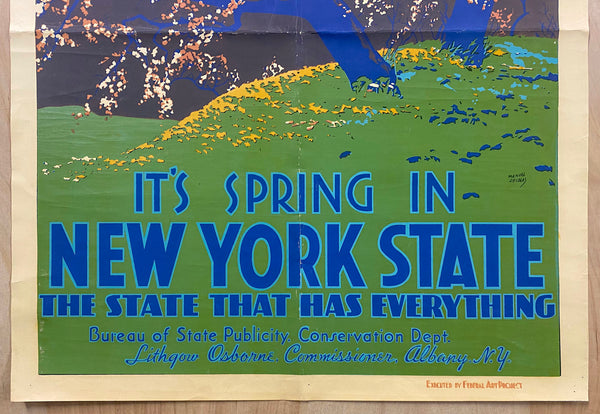 c.1935 It’s Spring In New York State WPA Manuel DeColas